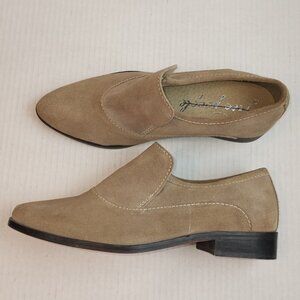 Free People Brady Slip On Taupe Suede Loafers